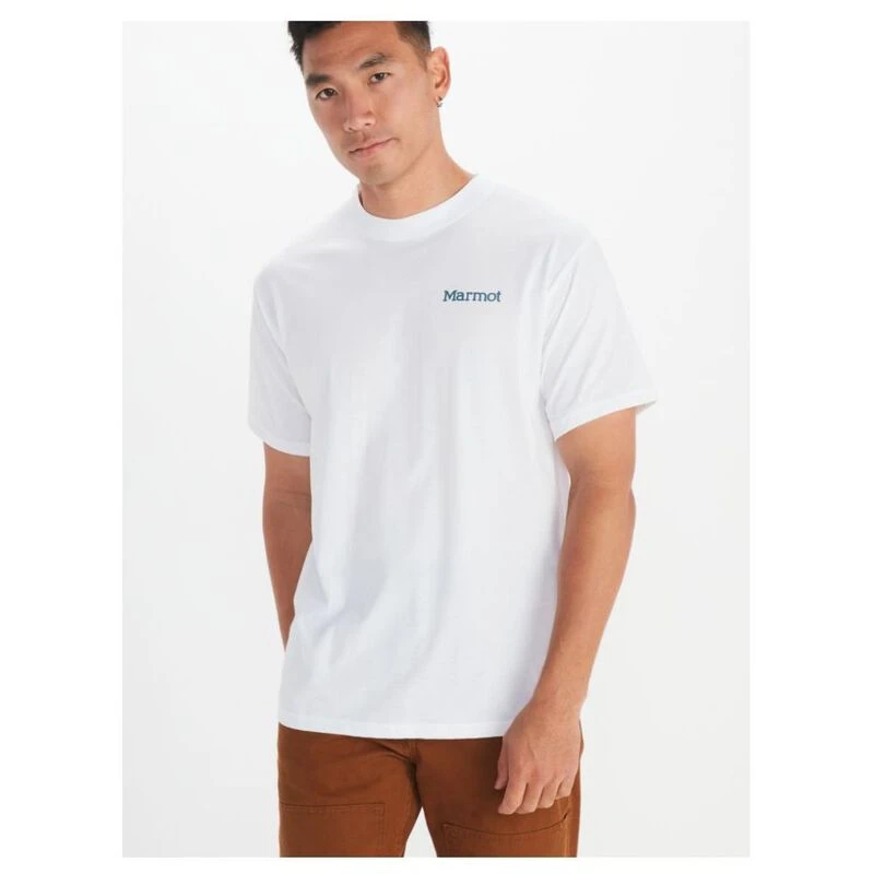 Marmot Mens Dot T-Shirt (White) | Sportpursuit.com