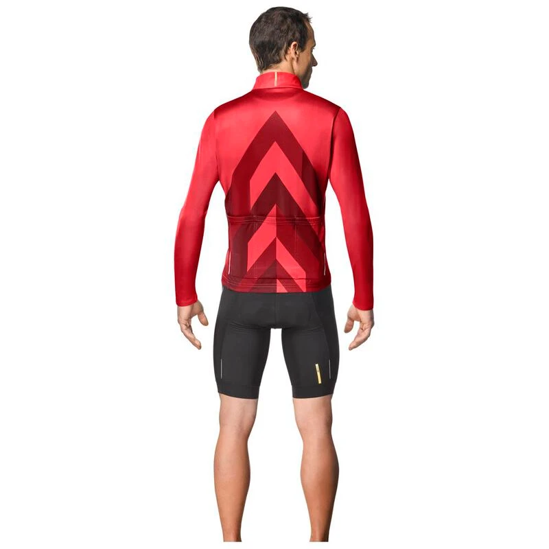 Mavic Mens Cosmic Graphic Long Sleeve Jersey (Haute Red) | Sportpursui