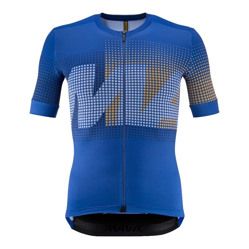MAVIC AKSOUM JARSEY メンズ S Mavic Mens Aksium Graphic Cycling Jersey (White) | Sportpursuit.com