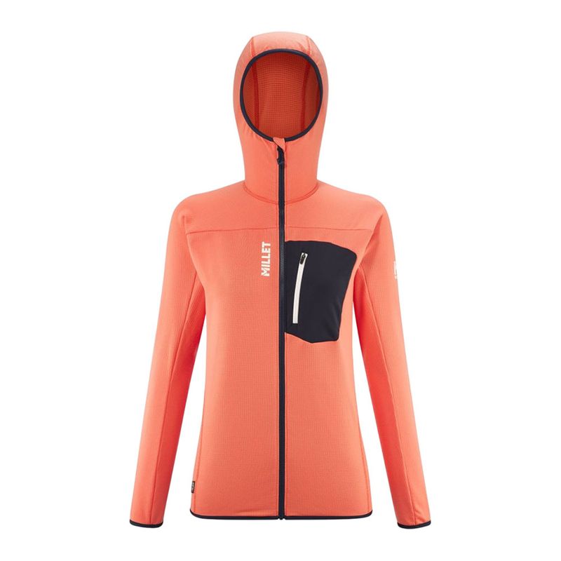VESTE Polaire Femme ORANGE A broder