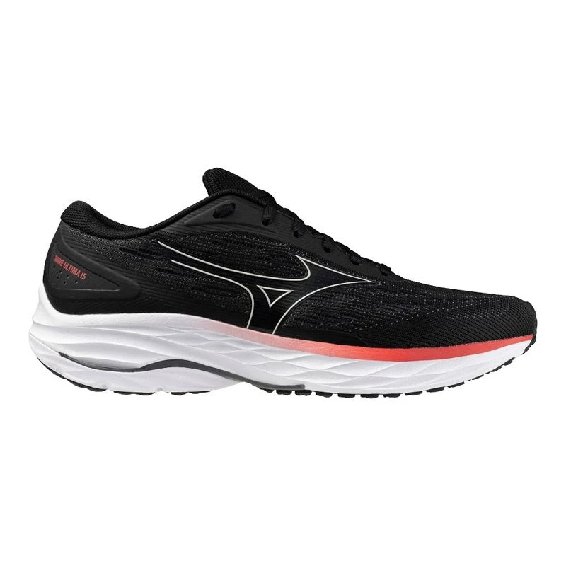 Mizuno Mens Wave Ultima 15 Running Shoes Black OysterMushroom Turbule