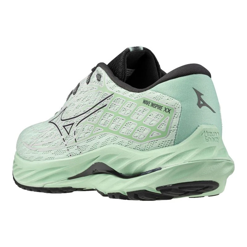 Mizuno Mens Wave Inspire 20 Running Shoes Green Sportpursuit