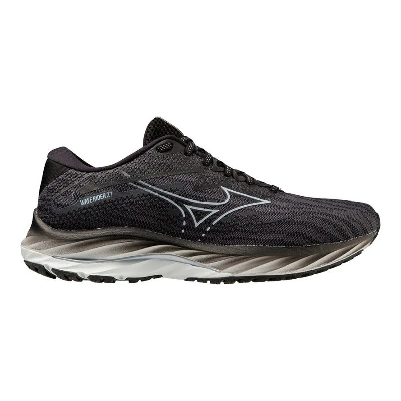 Mizuno Womens Wave Rider 27 D Running Shoes Black Sportpursuit