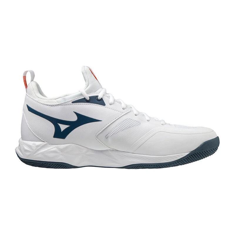 Mizuno Mens Wave Dimension Footwear (White/Dark Denim/Blue
