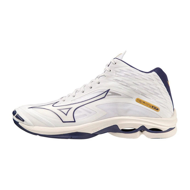 Mizuno Mens Wave Lightning Z7 Mid Footwear White Blueribbon Mp Gold