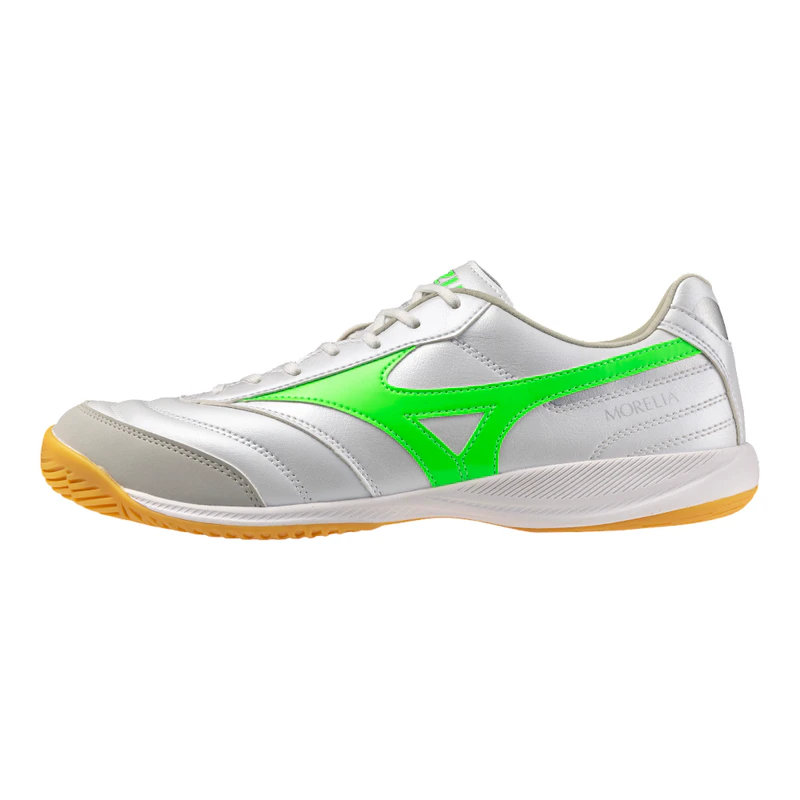 Mizuno Morelia Sala Pro IN Indoor Football Boots (White/Neon Green/Gal