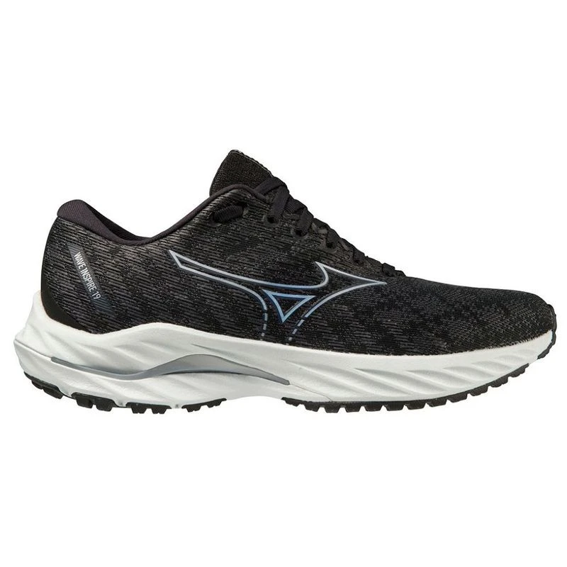 Mizuno Womens Wave Inspire 19 Running Shoes Black Silverstar Silver C
