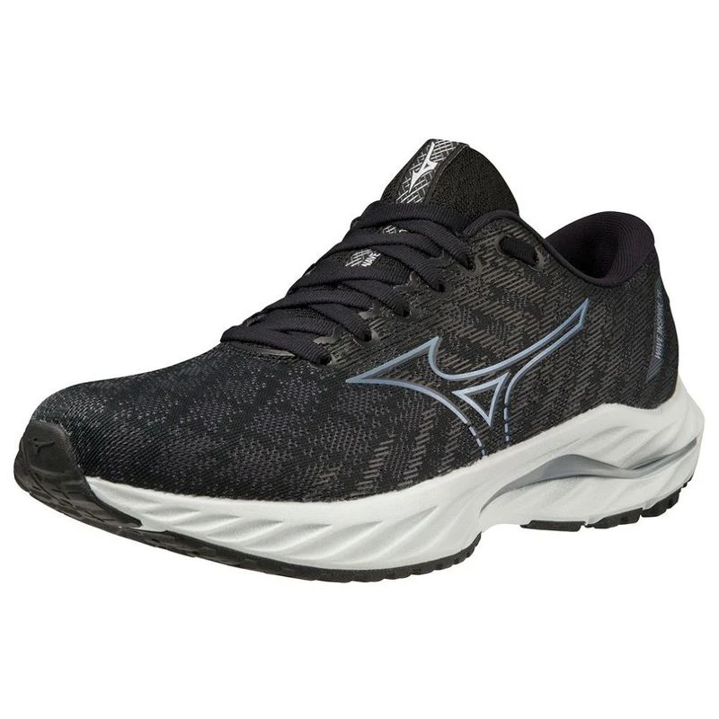 Mizuno Womens Wave Inspire 19 Running Shoes Black Silverstar Silver C