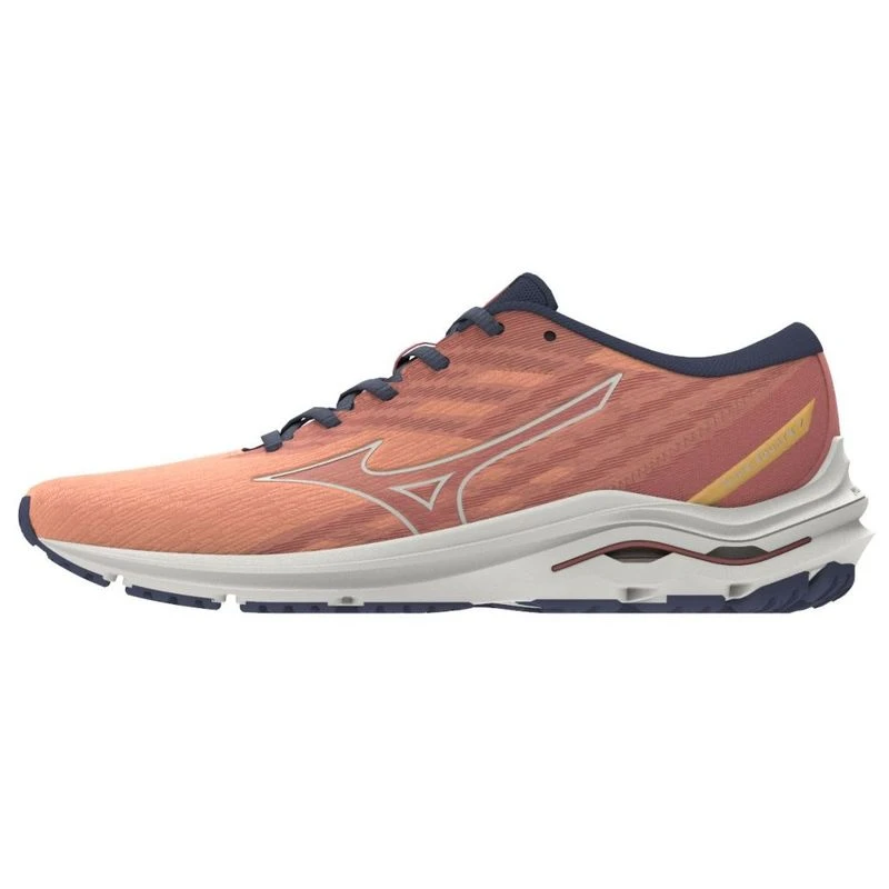 Mizuno Womens Wave Equate 7 Running Shoes (Coral Reef/White
