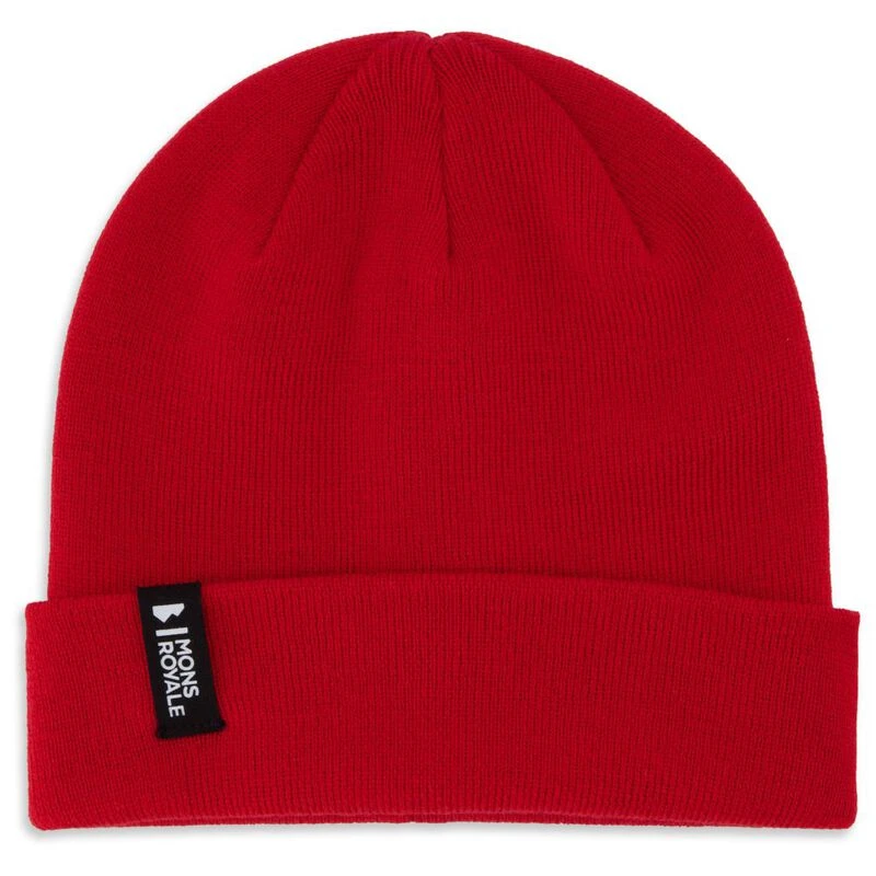 Mons Royale McCloud Beanie (Retro Red) | Sportpursuit.com