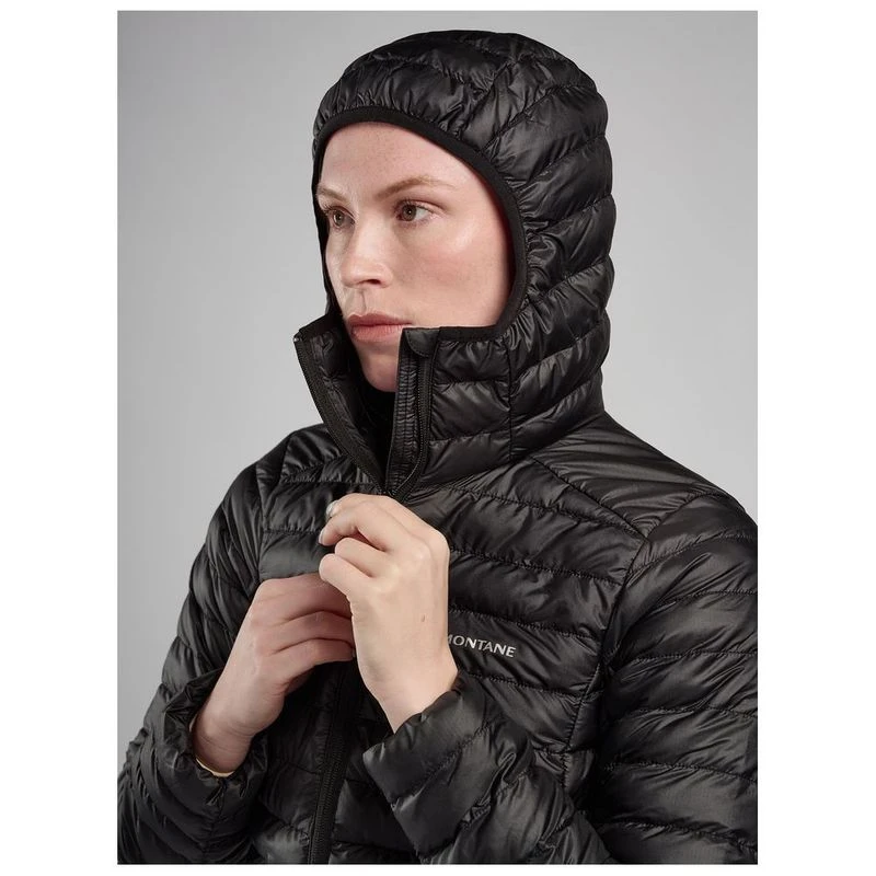 Chaqueta Con Capucha Aislante Para Mujer Negro