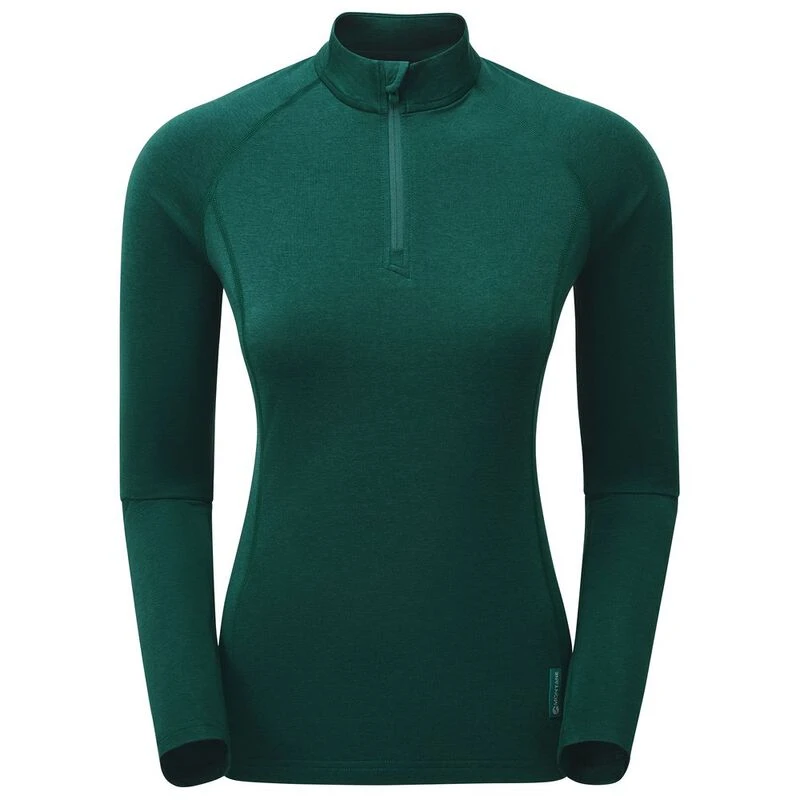 Montane Womens Dart Thermo Zip Neck Baselayer (Wakame Green) Sportpu