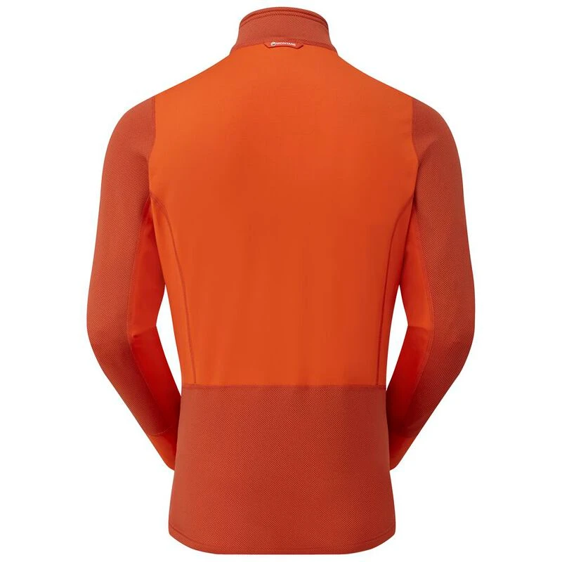 Montane Mens Iridium Hybrid Pullover Firefly Orange Sportpursuit.c