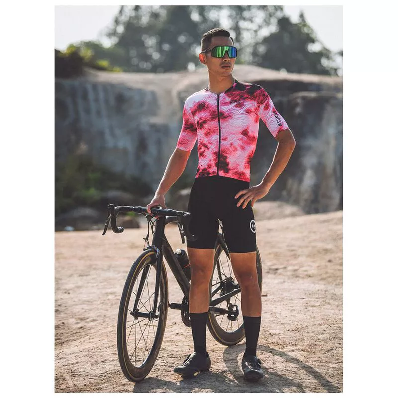 Maillot Cycliste Look Pro Team Sans Manches Rose, Taille S - Très Bon état