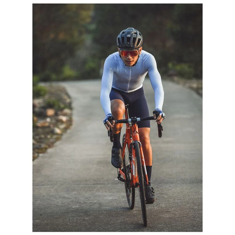 Maillot Cycliste Femme Giordana Taille S | Bleu Imprimé | Demi-fermeture à Glissière | Made In Italy