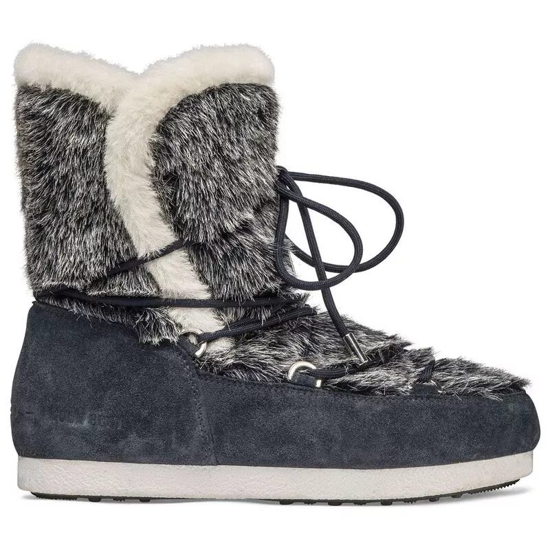Navy blue fur new arrivals boots