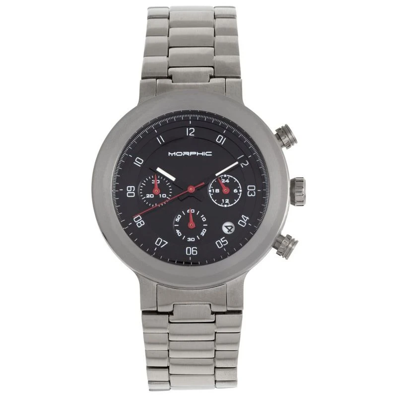 Morphic Mens M78 Watch Silver Black Sportpursuit