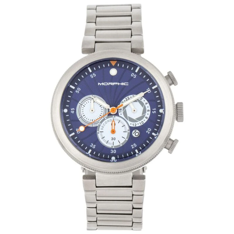 Morphic M87 Series Chronograph Bracelet Heren Casual Horloge Zilverkl