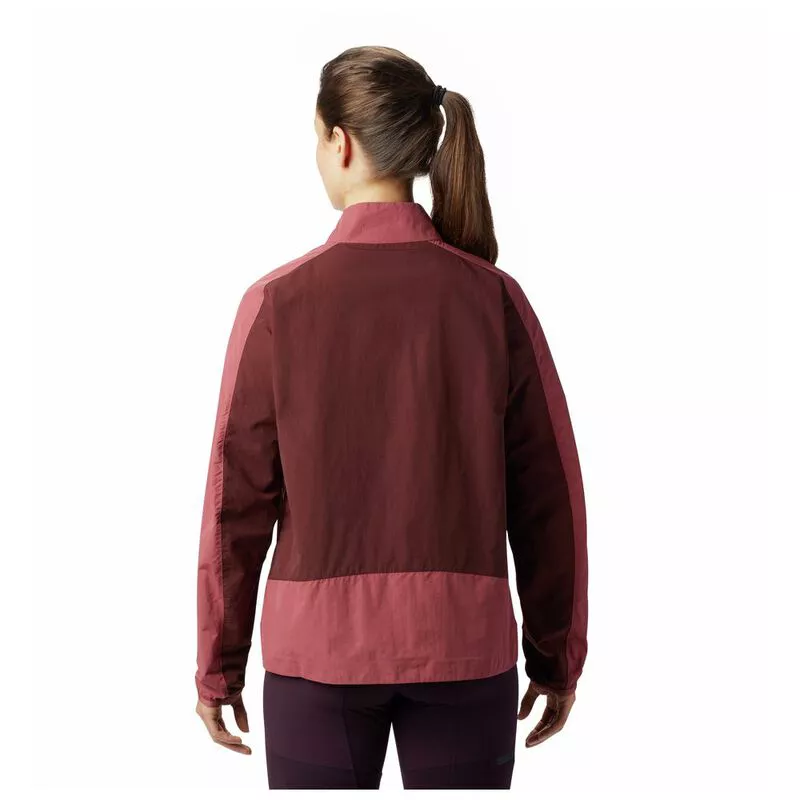 Mountain Hardwear Pull à capuche extensible léger pour femme, Noir, T- Petit