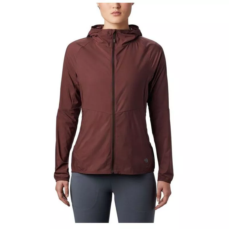 Mountain Hardwear Womens Kor Preshell Hooded Jacket Washed Raisin