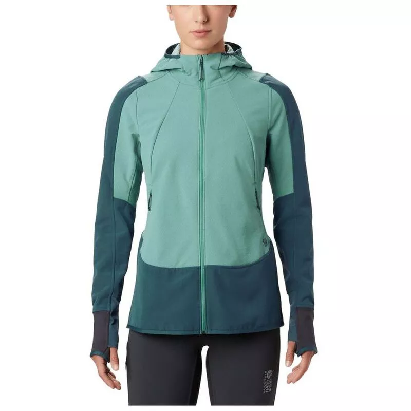 Mountain Hardwear Womens Keele Hybrid Hooded Jacket Washed Turq Sp