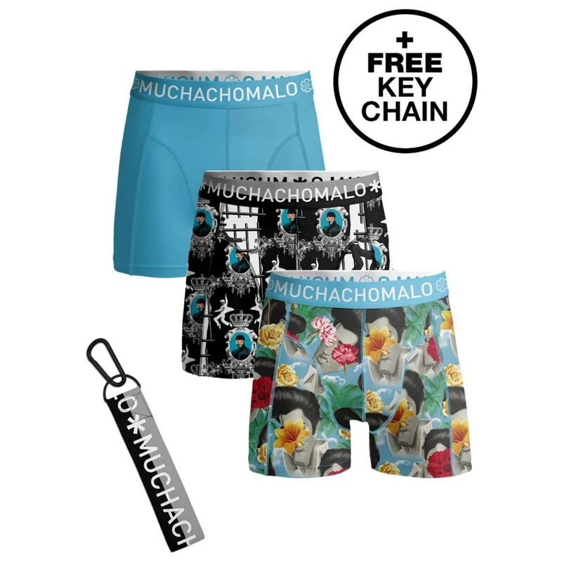 Muchachomalo Mens King of Rock & Roll Boxers - Pack of 3 (Print/Print/