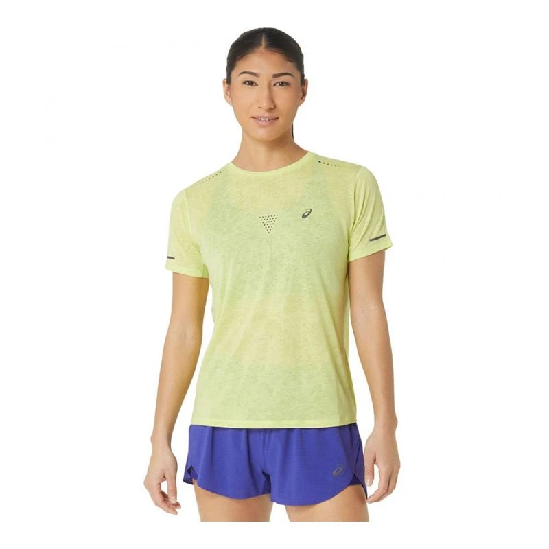 Asics t shirt femme jaune shop