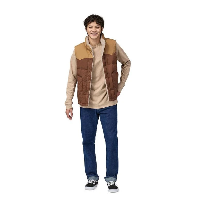 Patagonia Veste sans manches Reversible Bivy Down Homme Marron pri