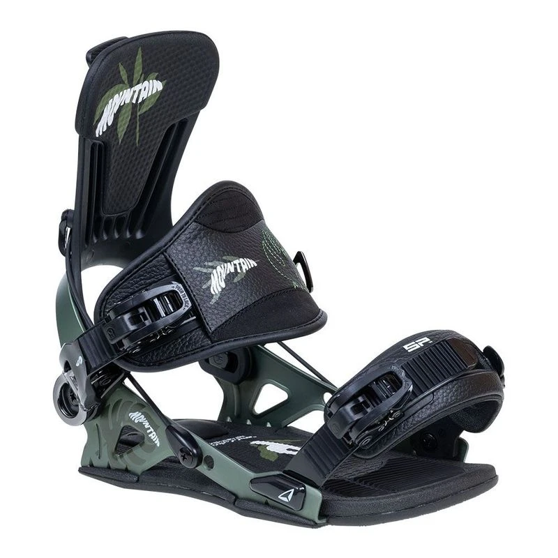 SP Bindings Mountain Multientry Snowboard Bindings (Olive) | Sportpurs