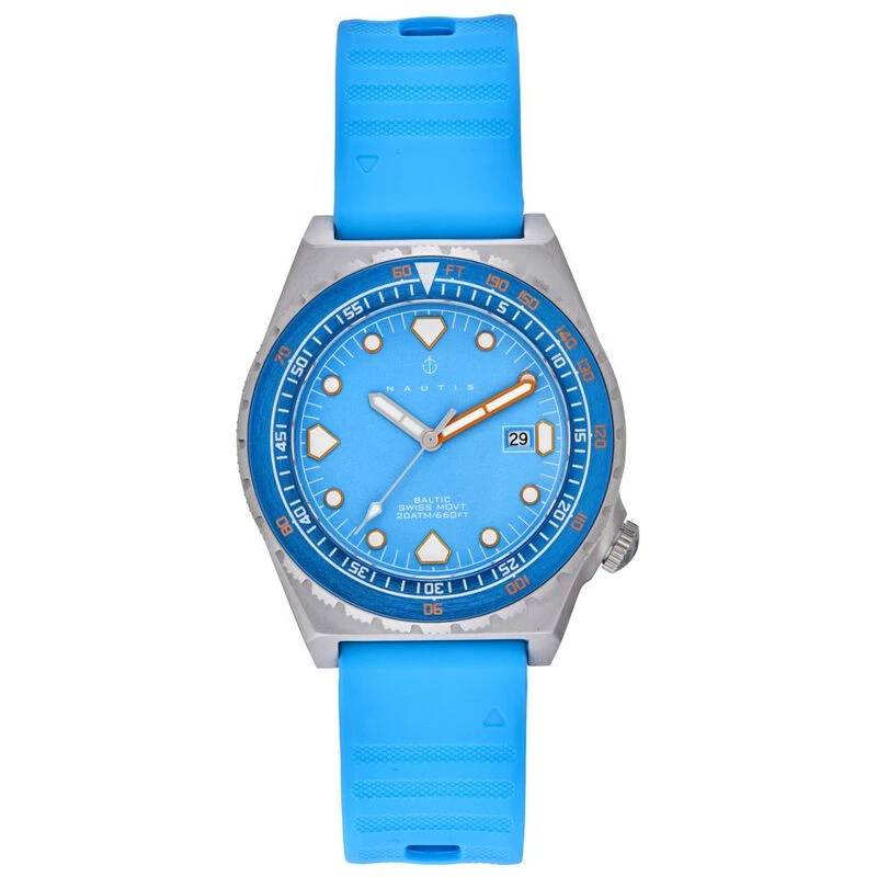 Nautis Mens Baltic Rubber Strap Watch Blue Sportpursuit