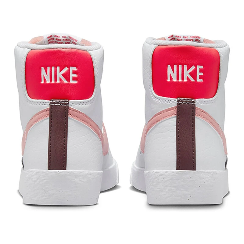 Nike Womens Blazer Mid 77 Next Nature Casual Shoes White Red Stardust