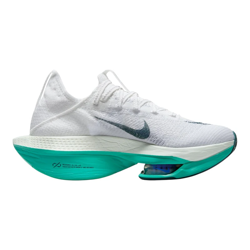 Nike Womens Air Zoom Alphafly Next% 2 Running Shoes (White/Deep Jungle