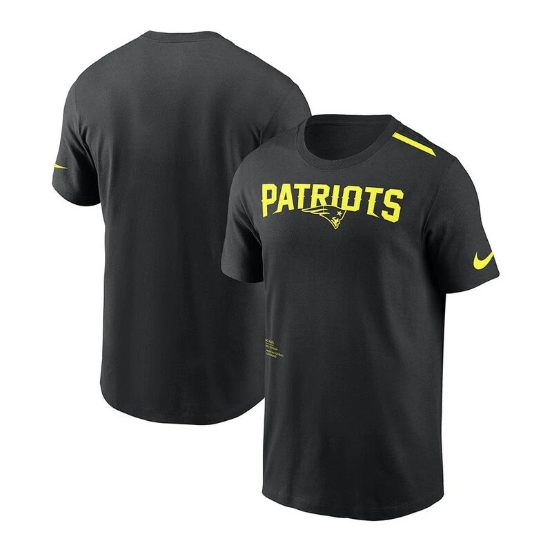 Nike Mens New England Patriots Volt Dri Fit T Shirt Black Sportpur
