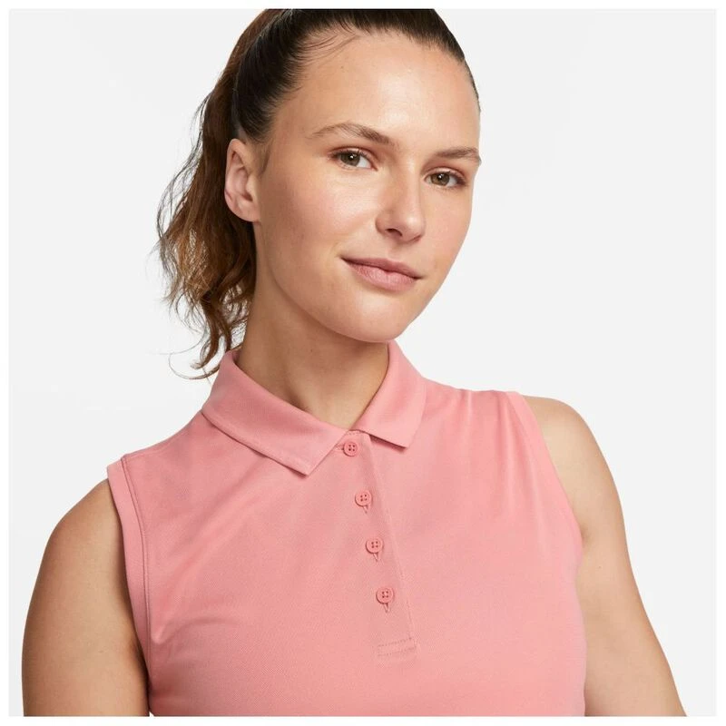 Nike Womens Dri FIT Victory Polo Red Stardust White Sportpursuit.c