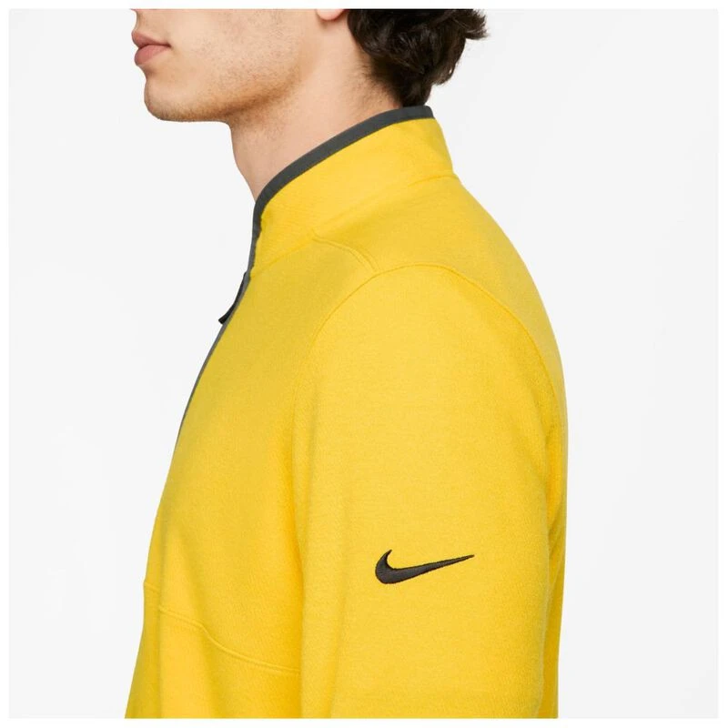 Nike Mens Dri FIT Victory Pullover Vivid Sulfur Dark Smoke Grey Black