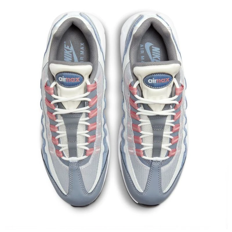 Nike Mens Air Max 95 Casual Shoes Vast Grey Red Stardust Cool Grey