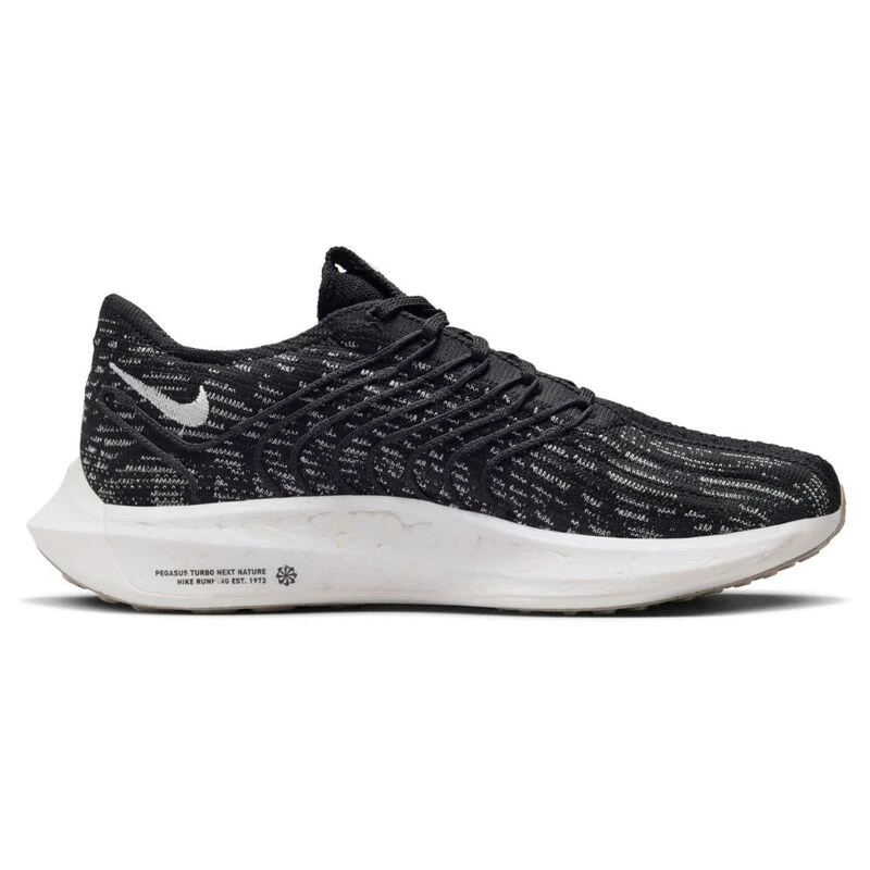 Nike Womens Pegasus Turbo Running Shoes Black Sail Off Noir Sesame