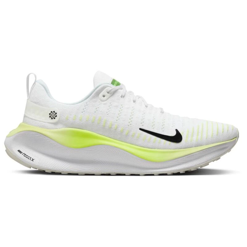 Nike Mens InfinityRN 4 Running Shoes White Black Light Lemon Twist Vo