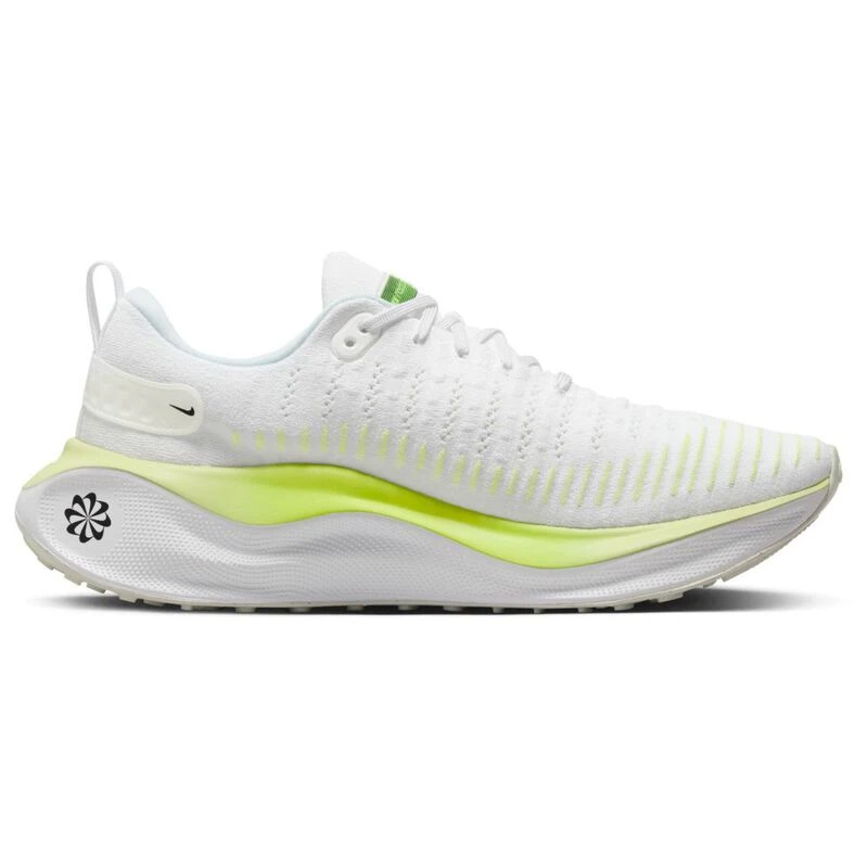 Nike Mens InfinityRN 4 Running Shoes White Black Light Lemon Twist Vo