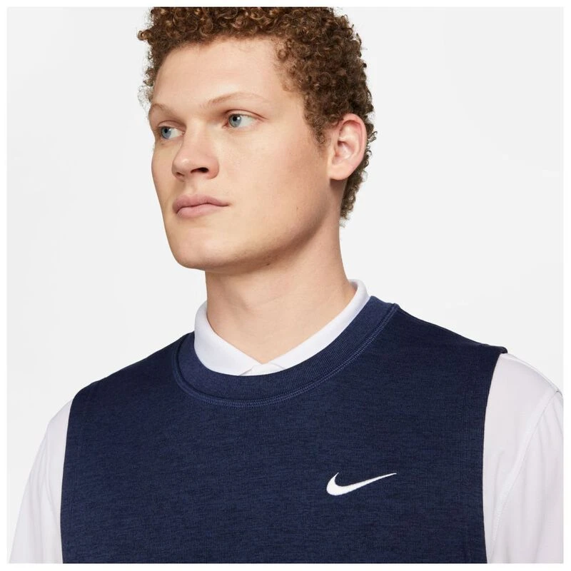 Nike Mens Dri FIT Tour Vest Midnight Navy White Sportpursuit