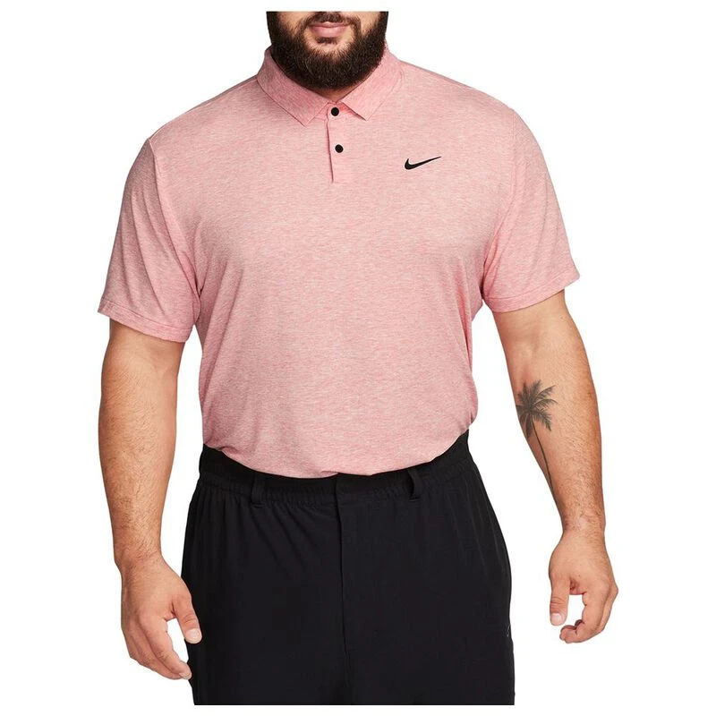Nike Mens Dri FIT Tour Polo Ember Glow Black Sportpursuit