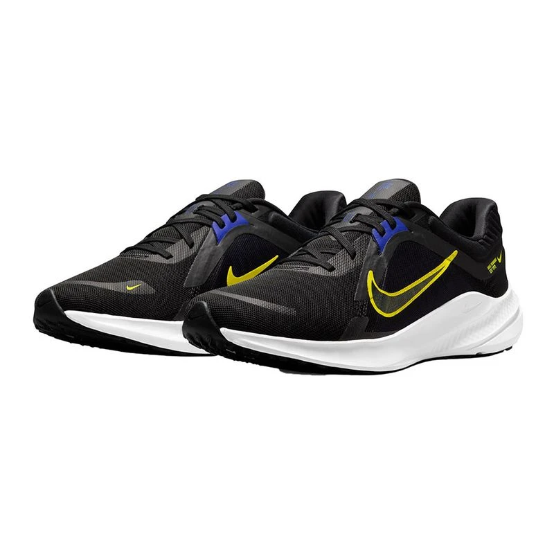 Nike Mens Quest 5 Running Shoes Black High Voltage Racer Blue White