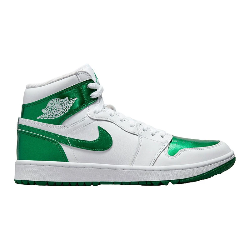 Nike Mens Air Jordan 1 High G Casual Shoes White Pine Green Sportp
