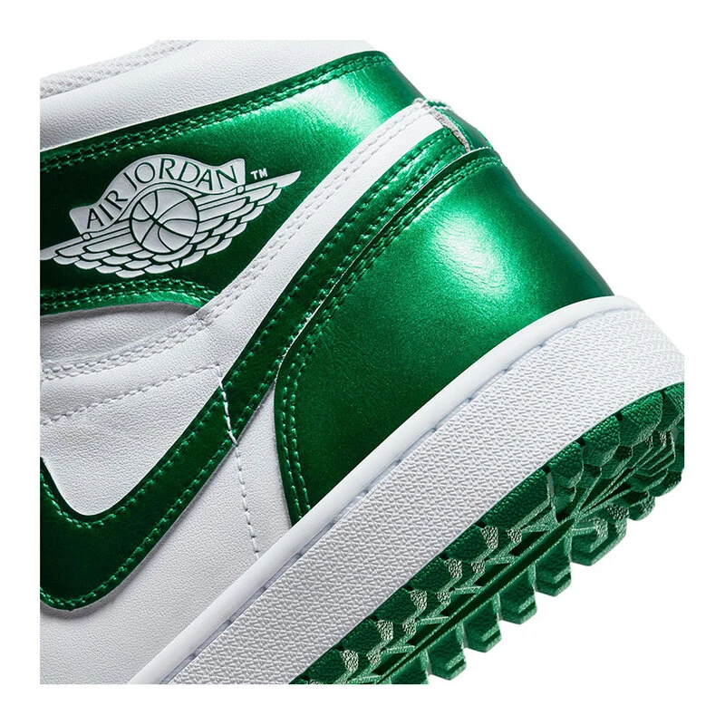 Nike Mens Air Jordan 1 High G Casual Shoes White Pine Green Sportp
