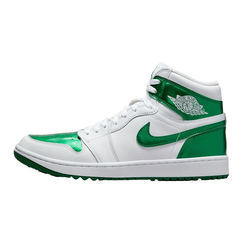 Nike Mens Air Jordan 1 High G Casual Shoes White Pine Green Sportp
