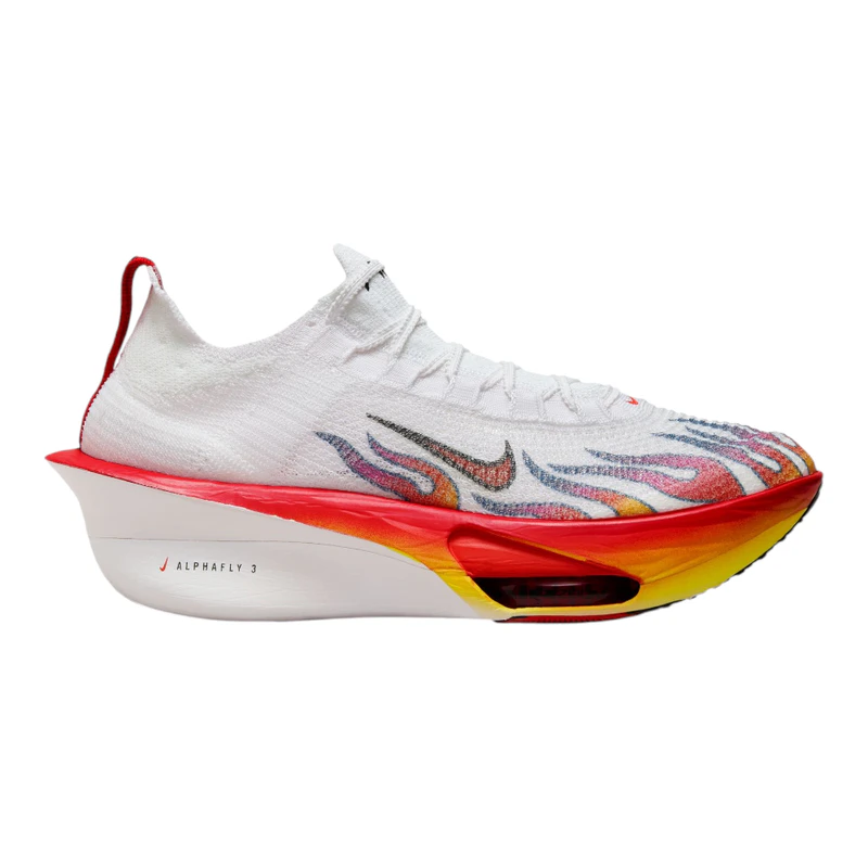 Nike Mens Alphafly 3 Premium Running Shoes (White/Habanero  display picture 3