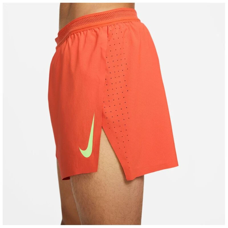 Nike Mens Dri-FIT ADV AeroSwift Shorts (Orange/Ghost Green)