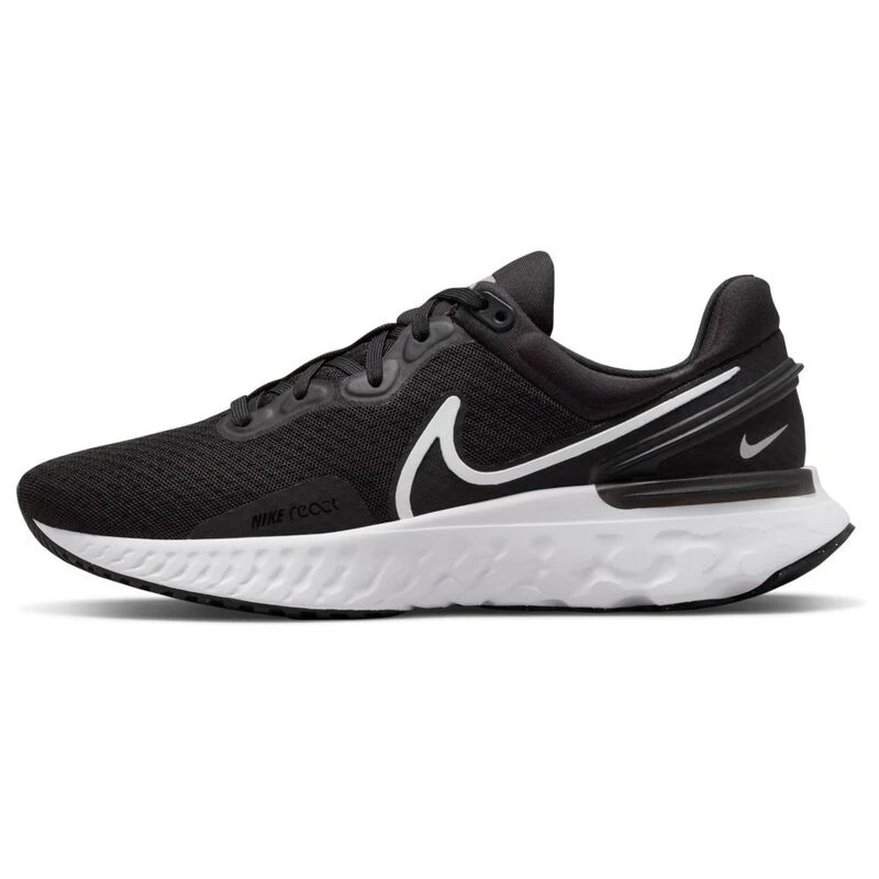 Nike Womens React Miler 3 Running Shoes (Black/White/Anthracite) | Spo