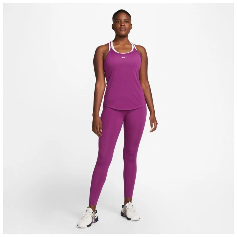Nike Womens Dri FIT One Elastika Vest Viotech White Sportpursuit.c