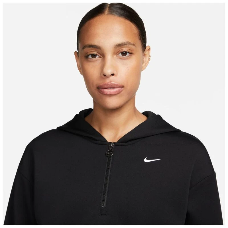 Nike Womens Dri-FIT Graphic Hoody (Black/White) | Sportpursuit.com